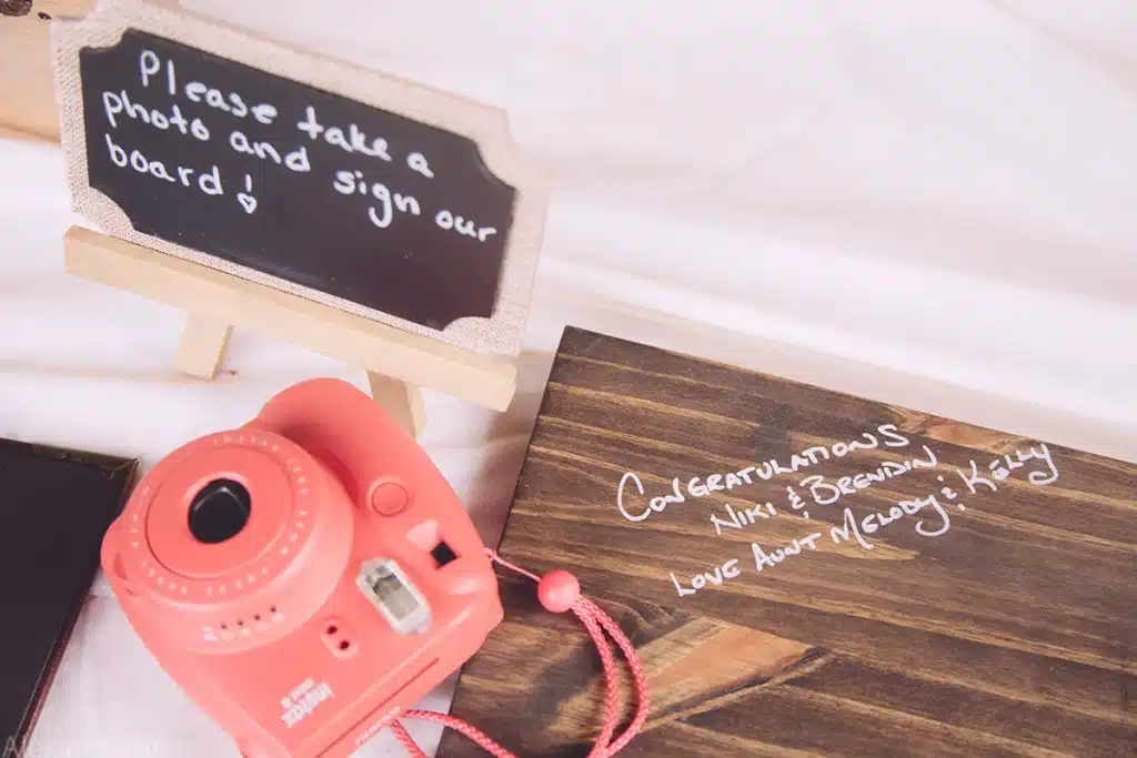 instant camera on table