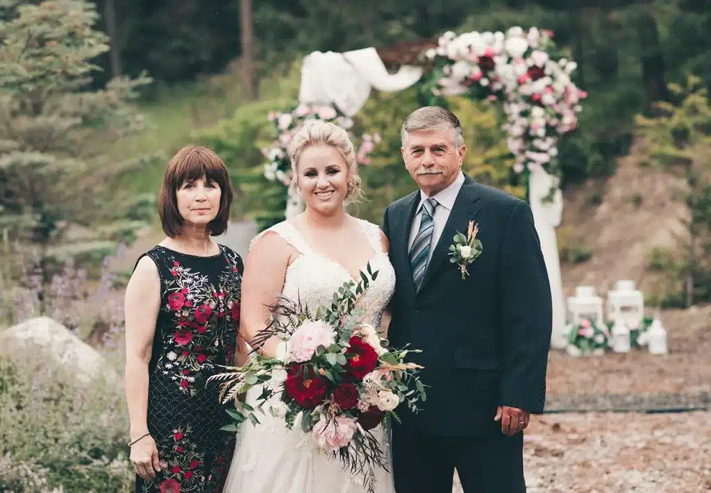 bride with both of her parents