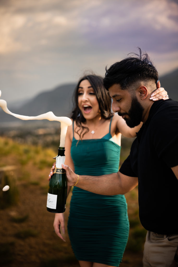 opening bottle as a couple